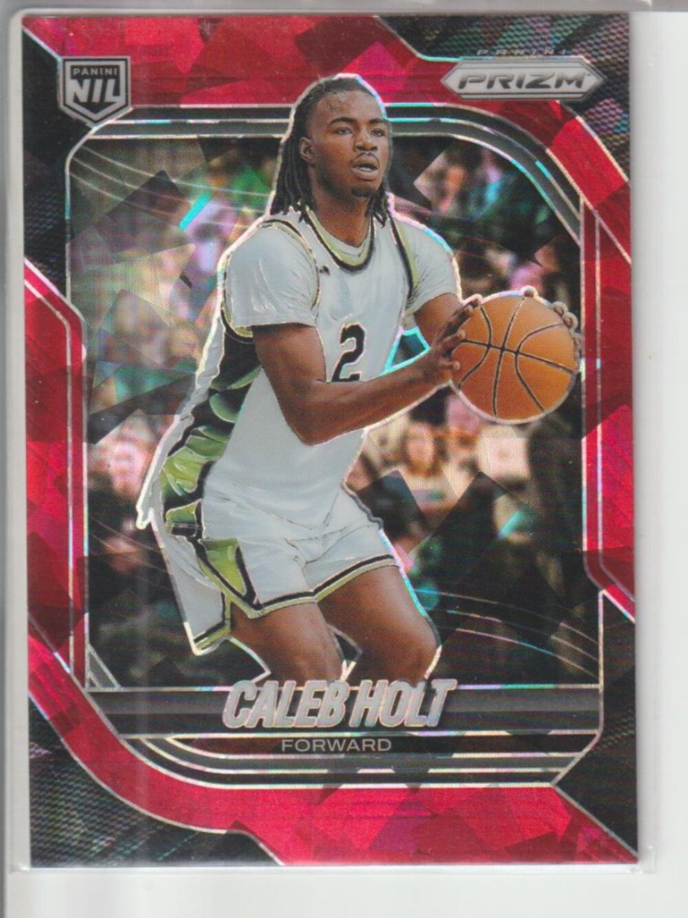 Caleb Holt 2025-26 Panini Prizm #99 Red Ice Prizm Basketball NIL